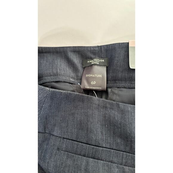 Ann Taylor Signature Straight Cropped Pant Trouser Womens Size 6P New Charcoal - Picture 6 of 8